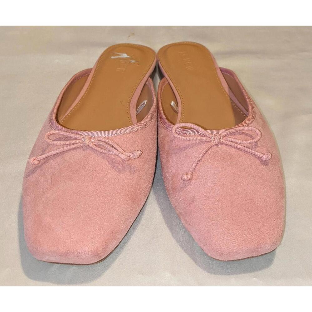 J. Crew Pink Suede Backless Ballet Flats - Picture 3 of 9